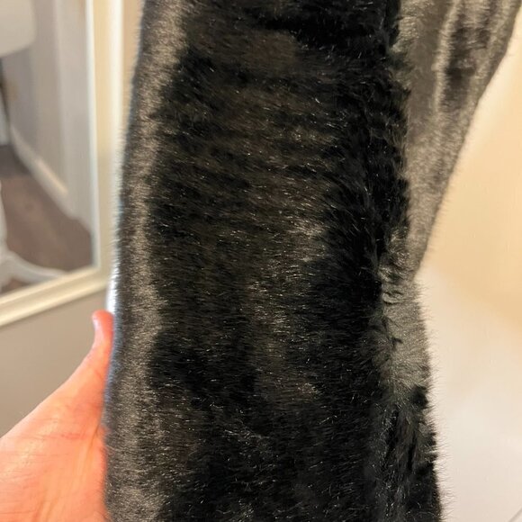 NWT Juicy Couture Black Faux Fur Knit Loop Scarf - Picture 4 of 8